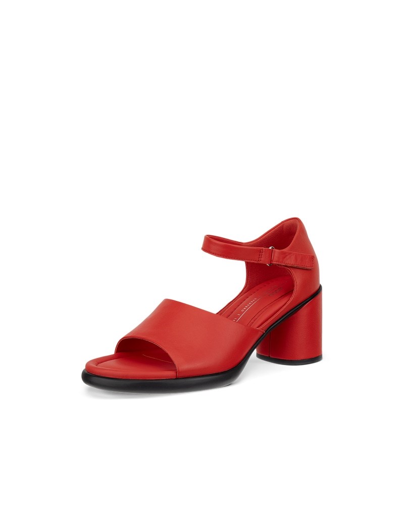 ECCO Sculpted Sandal LX 55 Damen Ledersandale mit Absatz - Rot