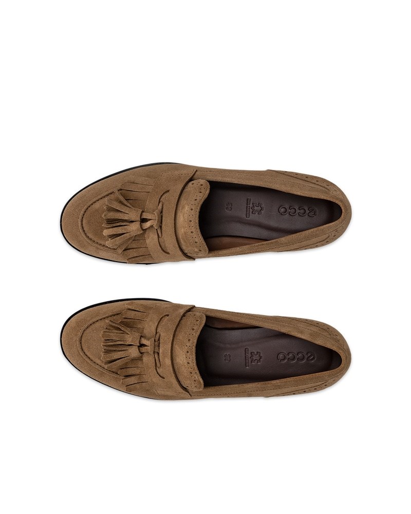 ECCO DRESS CLASSIC 15 Damen Veloursleder Loafer - Braun