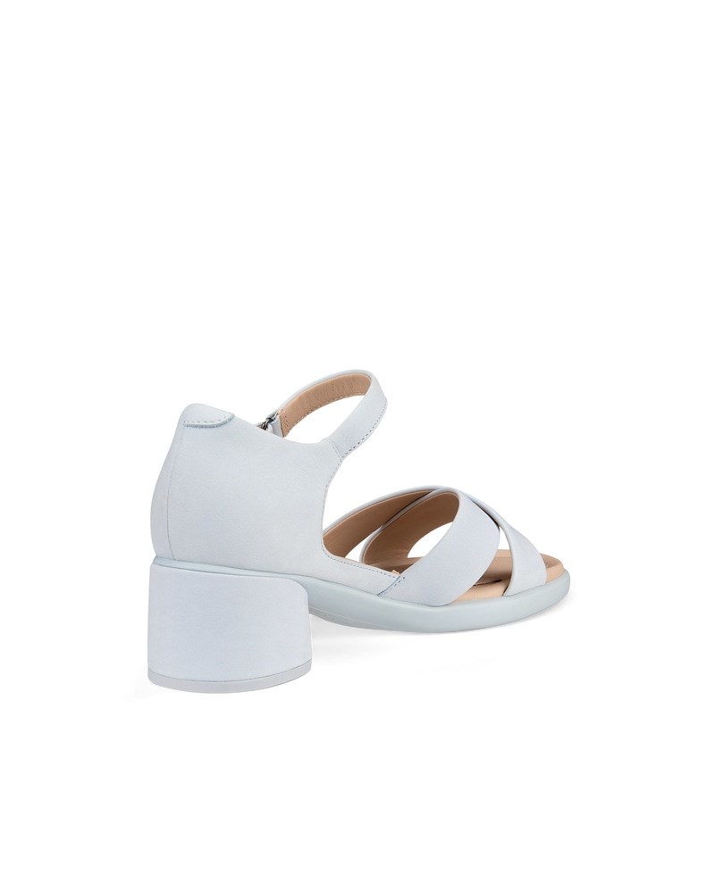 ECCO Sculpted Sandal LX 35 Damen Nubuksandale mit Absatz - Blau