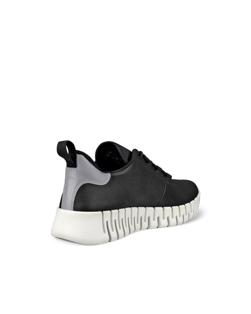 ECCO Gruuv Damen Ledersneaker - Schwarz