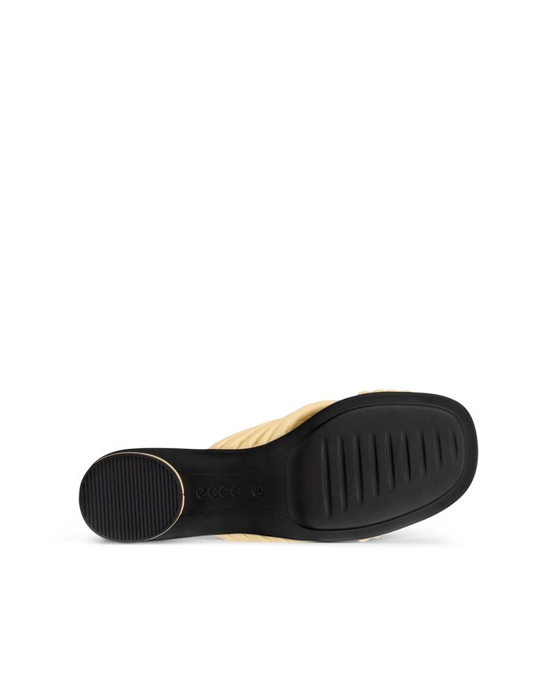 ECCO Sculpted Alba 25 Damen Ledersandale mit Absatz - Gelb