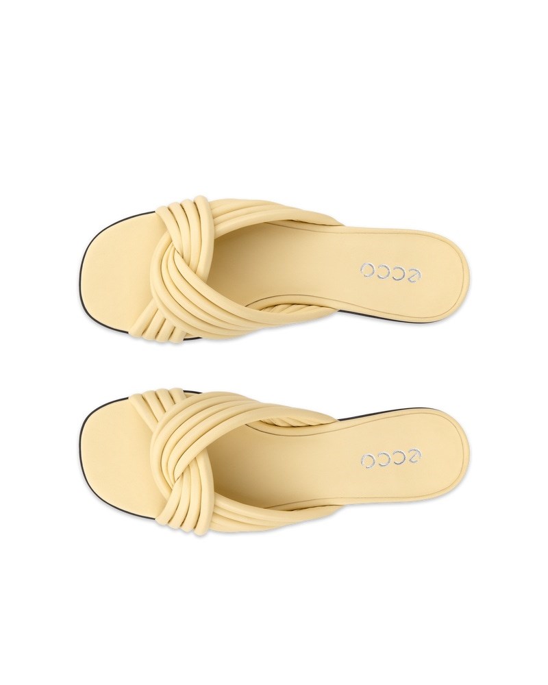 ECCO Sculpted Alba 25 Damen Ledersandale mit Absatz - Gelb