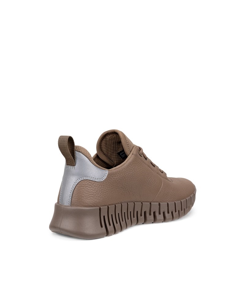 ECCO GRUUV Damen Ledersneaker mit Gore-Tex - Braun