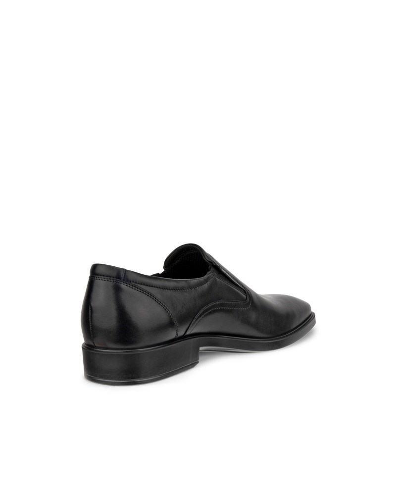 ECCO Metropole Milan Herren Lederslipper - Schwarz