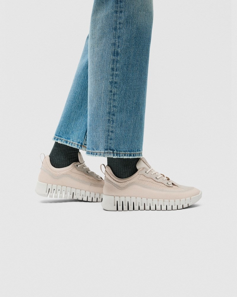 ECCO GRUUV Damen Ledersneaker - Beige