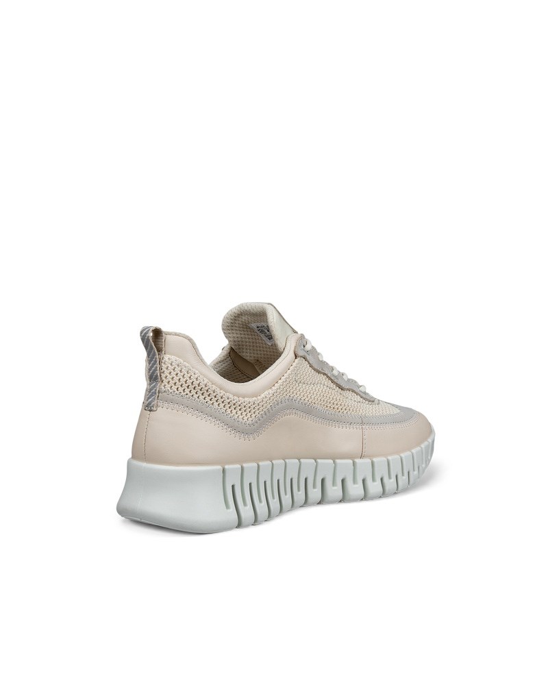 ECCO GRUUV Damen Ledersneaker - Beige