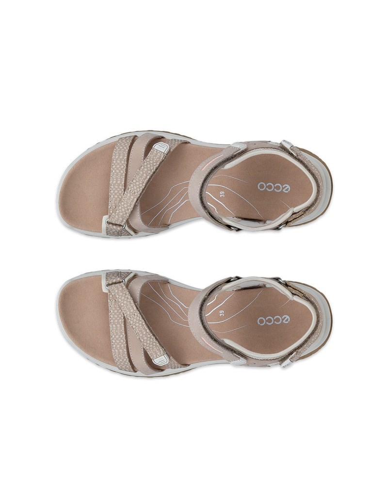 ECCO Offroad Roam Damen Nubuksandale mit zwei Riemen - Beige