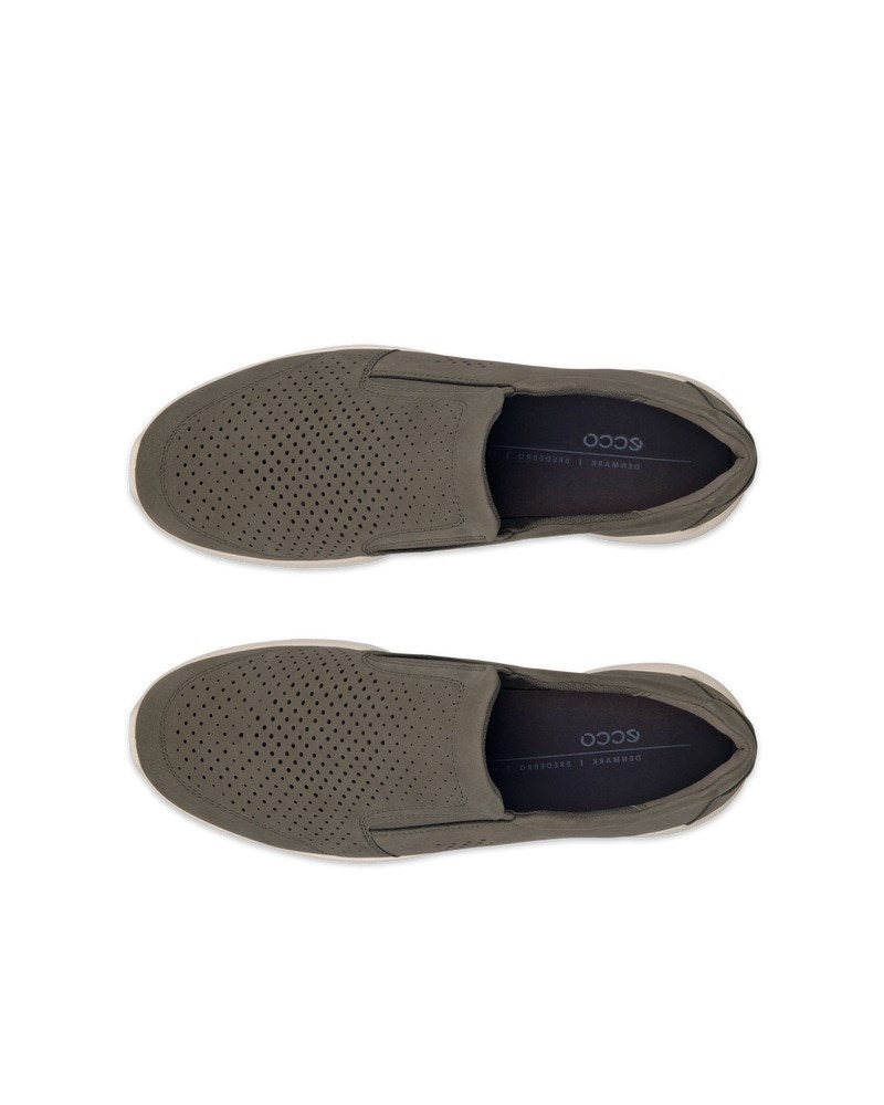 ECCO Irving Herren Nubuk-Slipper - Grün