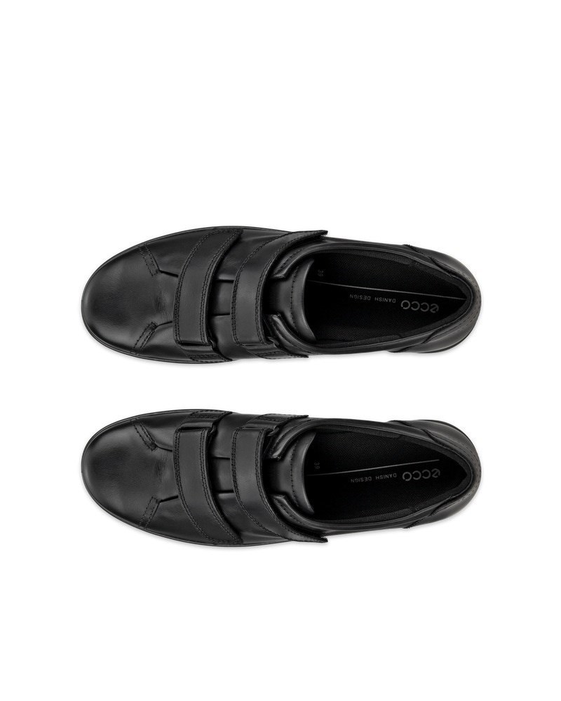 ECCO Soft 2.0 Damen Ledersneaker - Schwarz