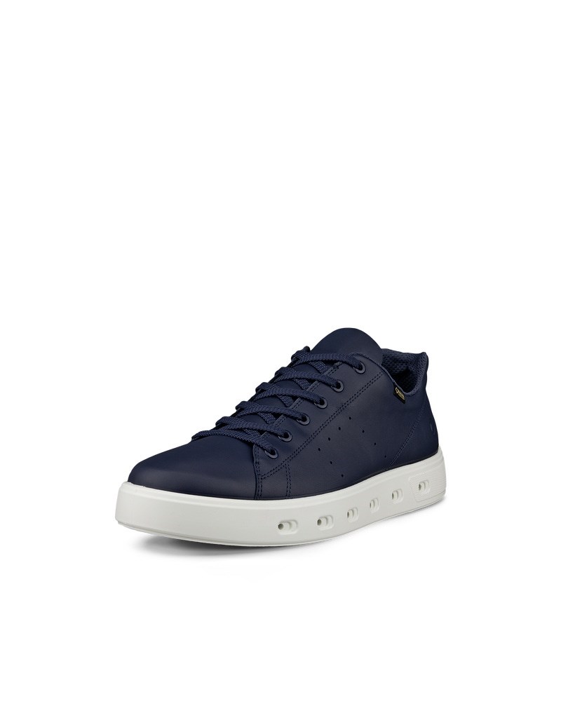 ECCO Street 720 Herren Ledersneaker mit Gore-Tex - Blau