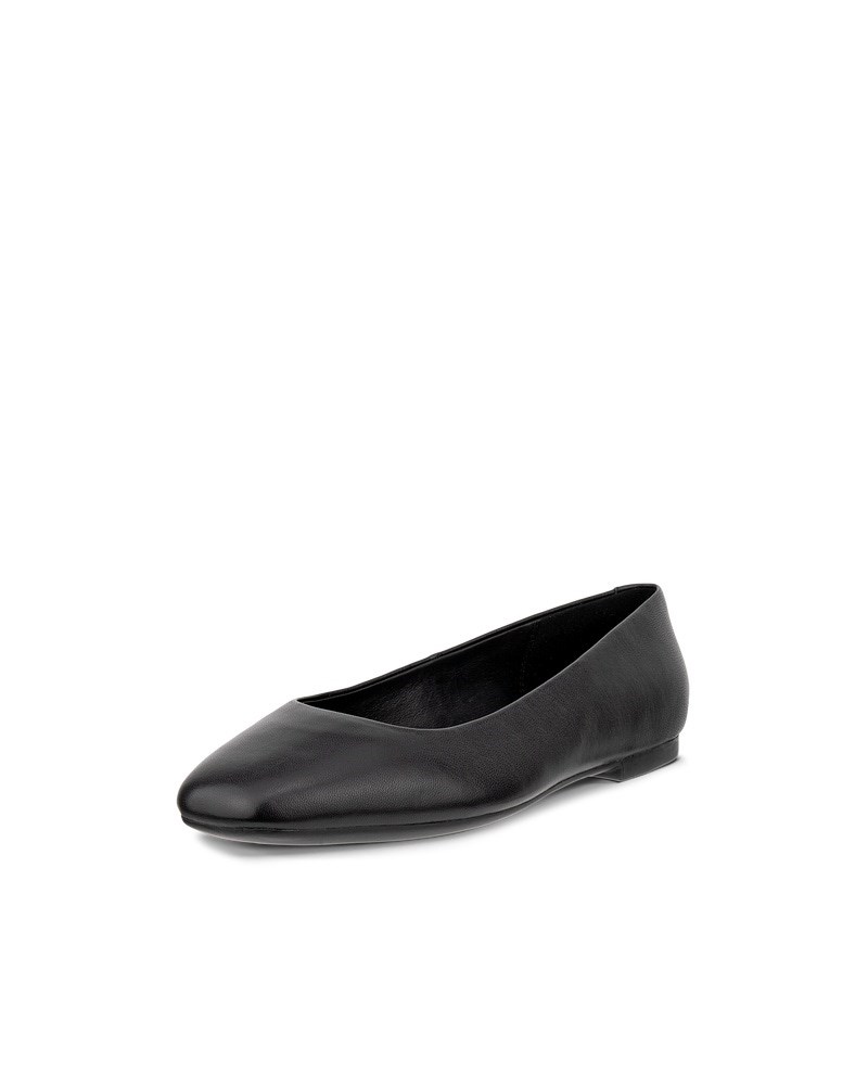 ECCO Margot Damen Lederballerina - Schwarz