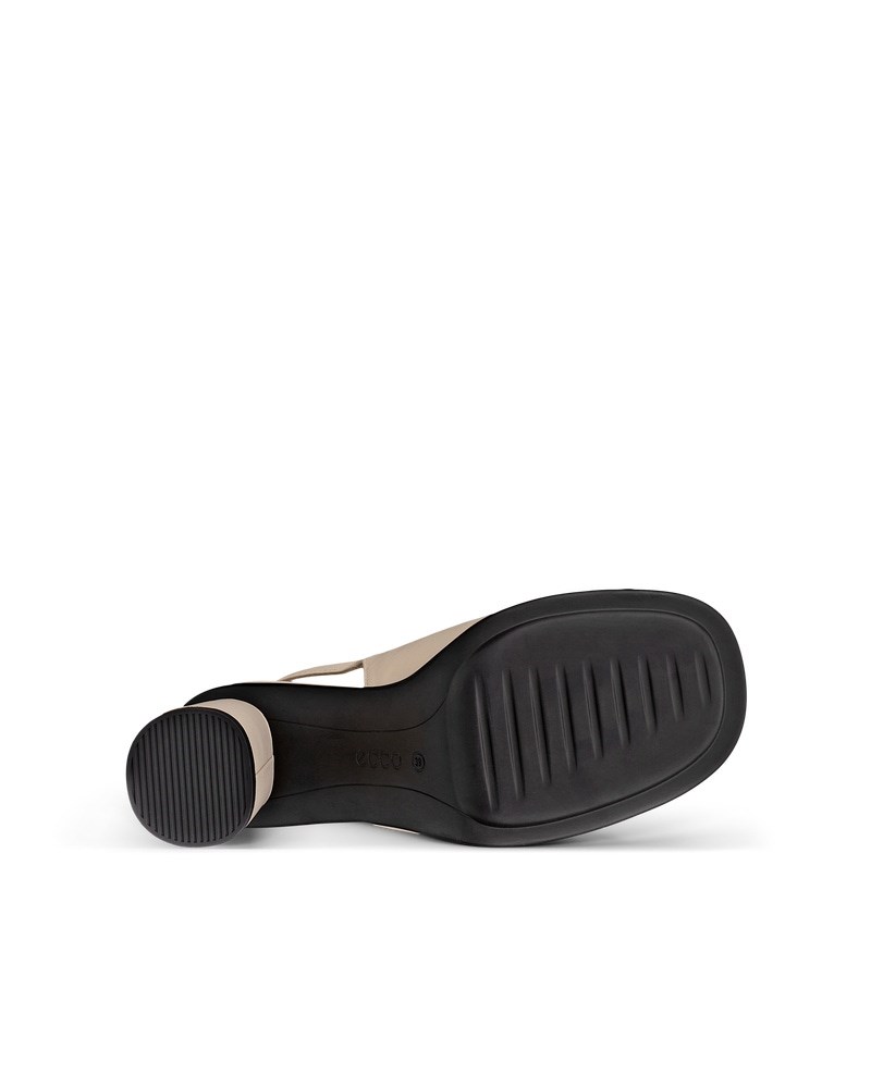 ECCO Sculpted Alba 65 Damen Ledersandale mit Absatz - Beige
