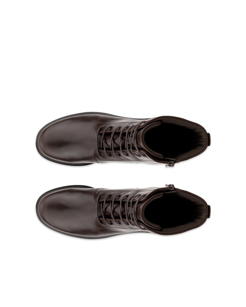 ECCO METROPOLE VIENNA Damen Schnürstiefel aus Leder - Braun
