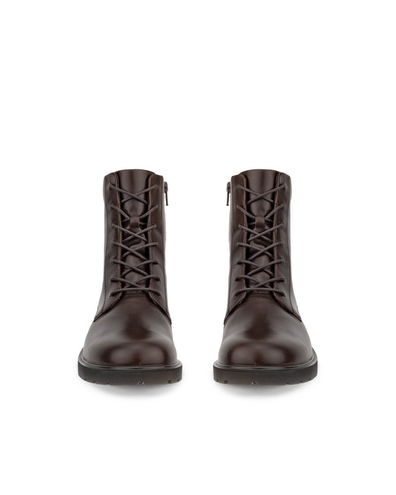 ECCO METROPOLE VIENNA Damen Schnürstiefel aus Leder - Braun
