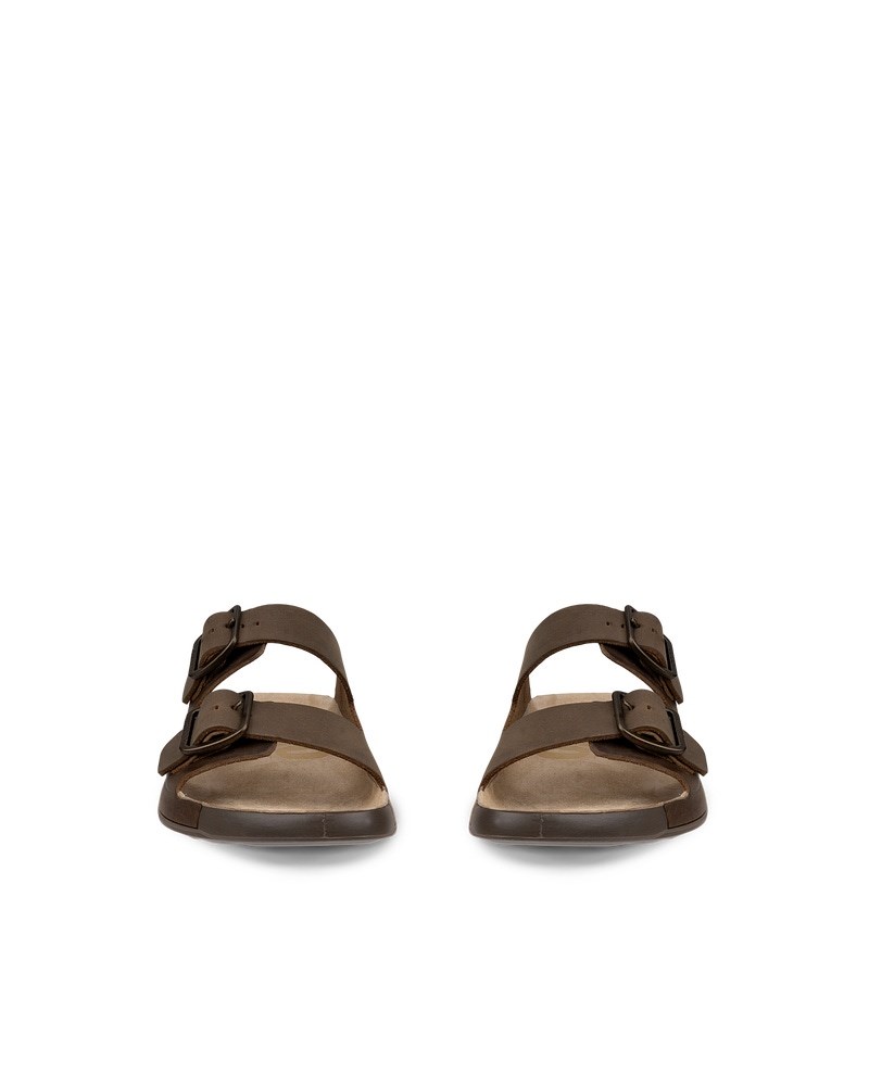 ECCO Cozmo Herren Nubuksandale mit zwei Riemen - Braun