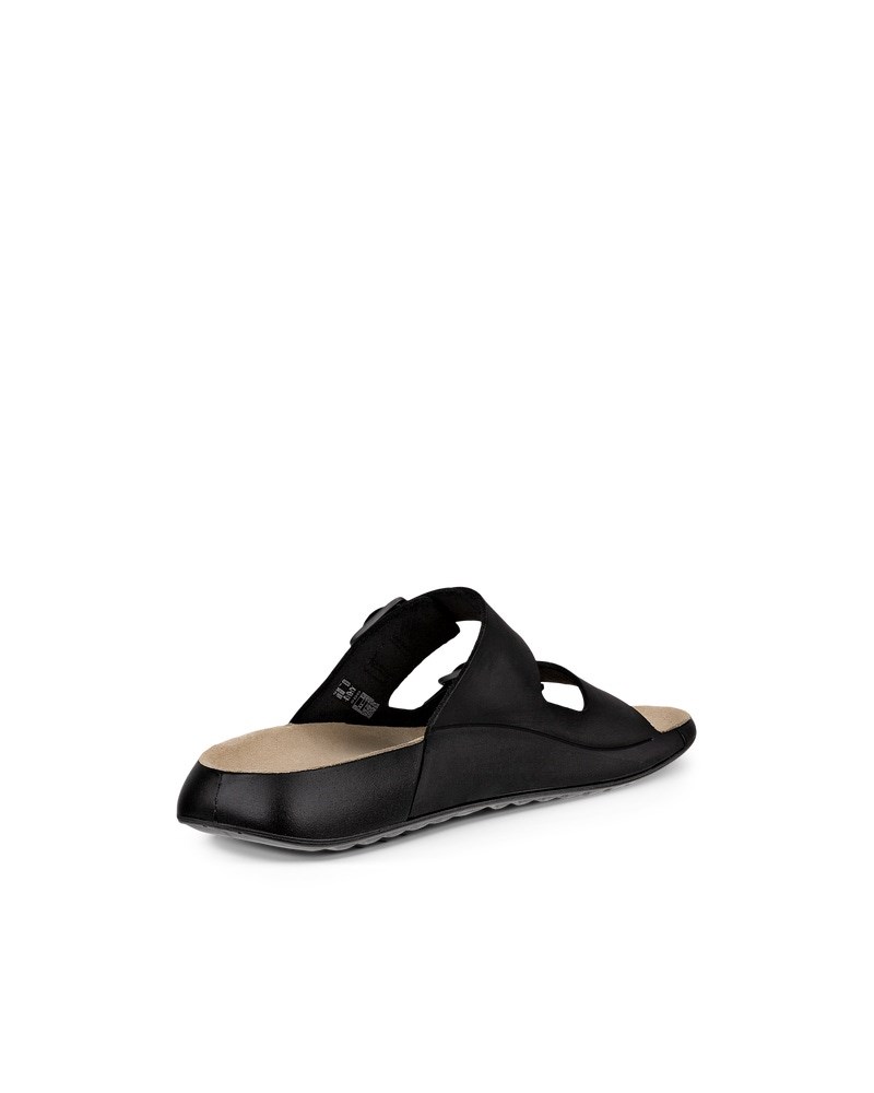 ECCO COZMO Damen Nubuksandale mit zwei Riemen - Schwarz