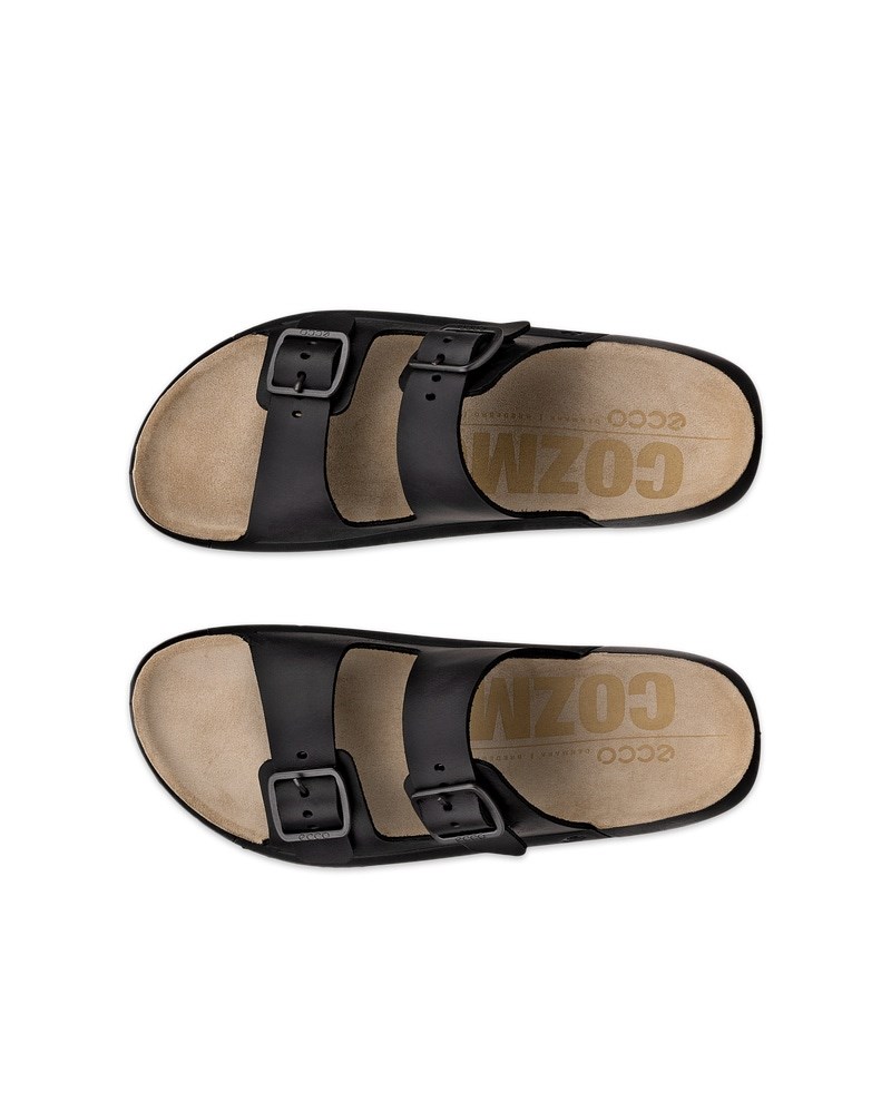 ECCO COZMO Damen Nubuksandale mit zwei Riemen - Schwarz