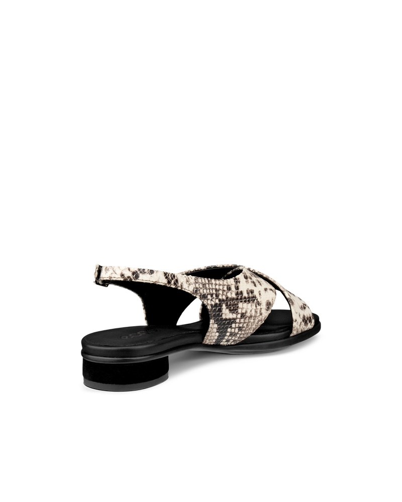 ECCO Sculpted Alba 25 Damen Ledersandale mit Absatz - Beige