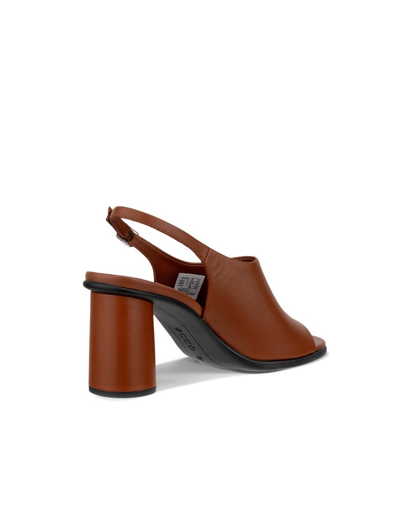 ECCO Sculpted Alba 65 Damen Ledersandale mit Absatz - Braun