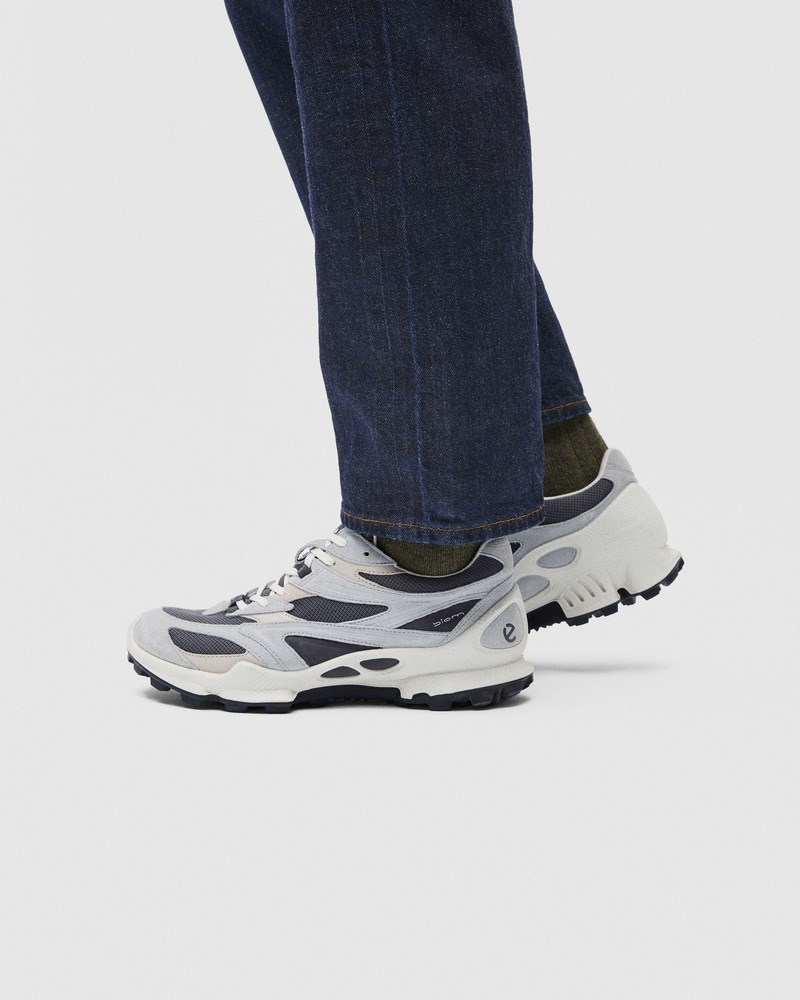 ECCO BIOM C-TRAIL Herren Sneaker aus Veloursleder - Grau