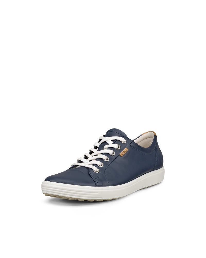 ECCO Soft 7 Damen Ledersneaker - Blau