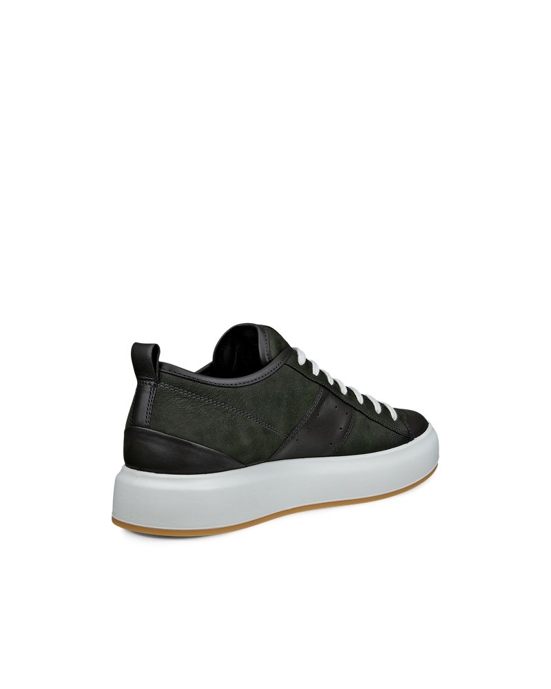 ECCO Street Ace Herren Sneaker aus Nubukleder - Grün