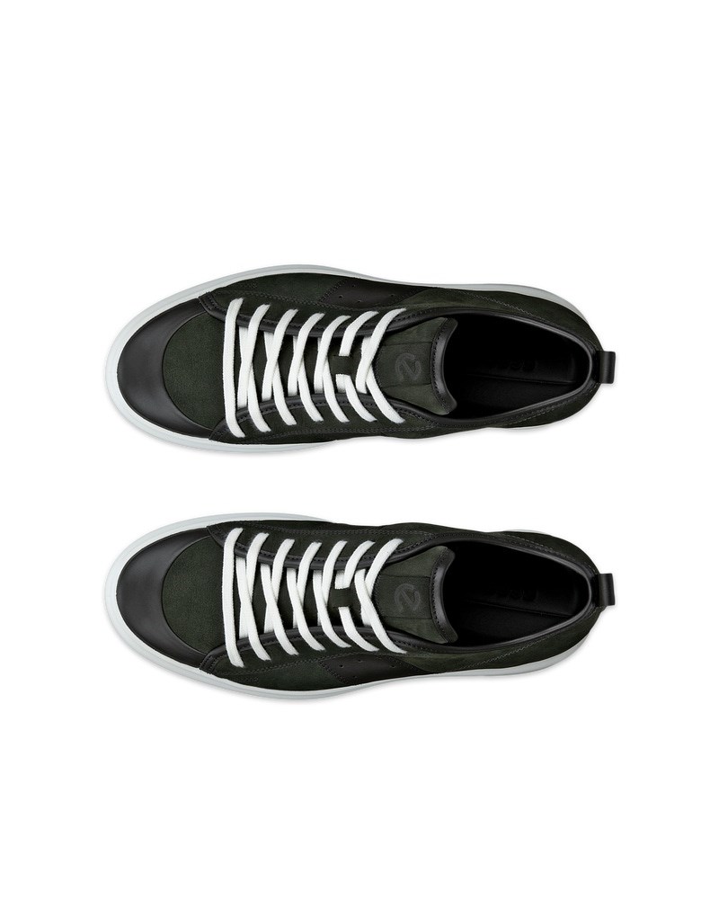 ECCO Street Ace Herren Sneaker aus Nubukleder - Grün