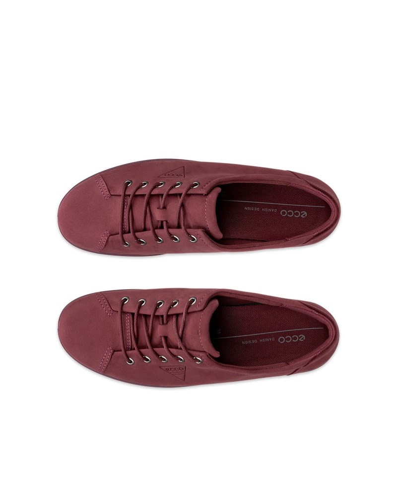 ECCO SOFT 2.0 Damen Sneaker aus Nubukleder - Rosa