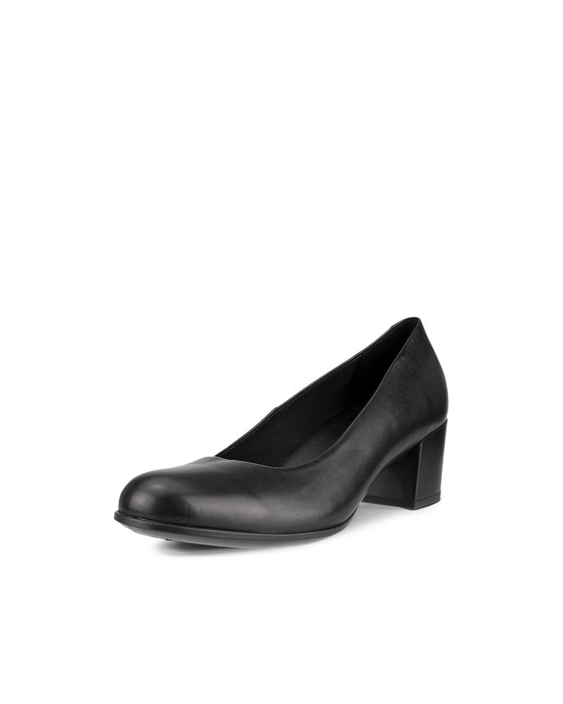 ECCO Dress Classic 35 Damen Lederpumps mit Blockabsatz - Schwarz