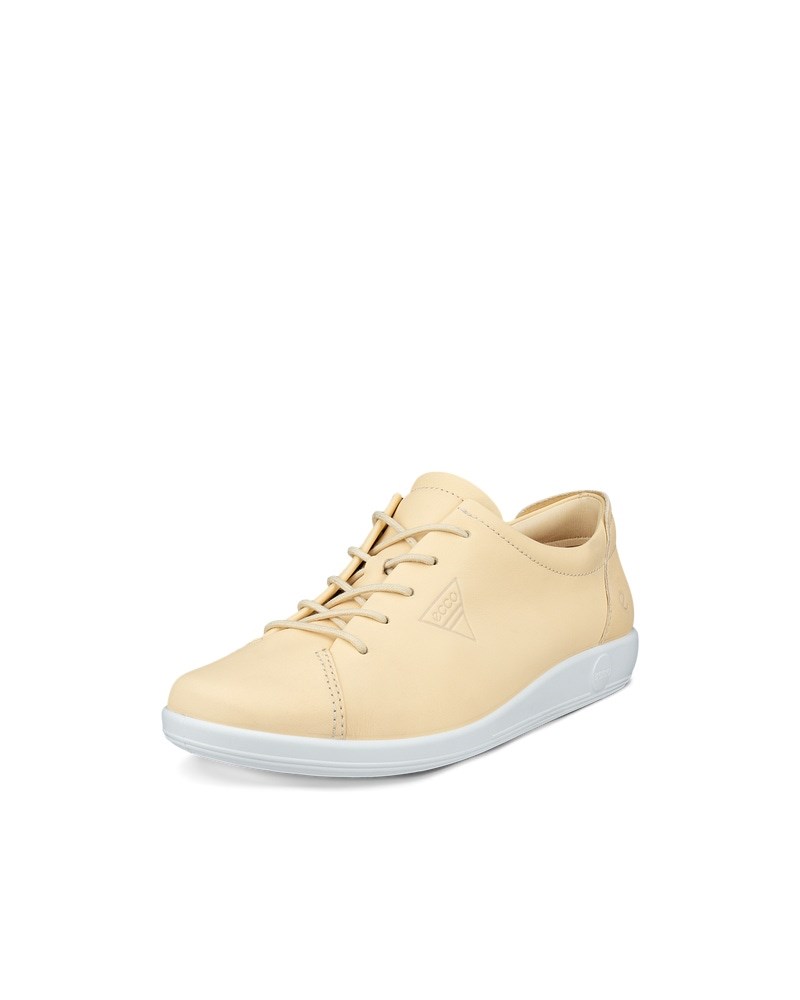 ECCO Soft 2.0 Damen Ledersneaker - Gelb