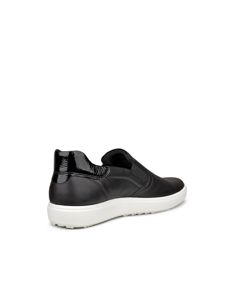 ECCO Soft 7 Damen Ledersneaker - Schwarz