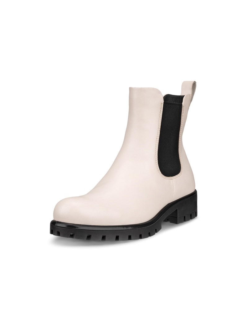 ECCO Modtray Damen Chelsea Boot aus Leder - Beige