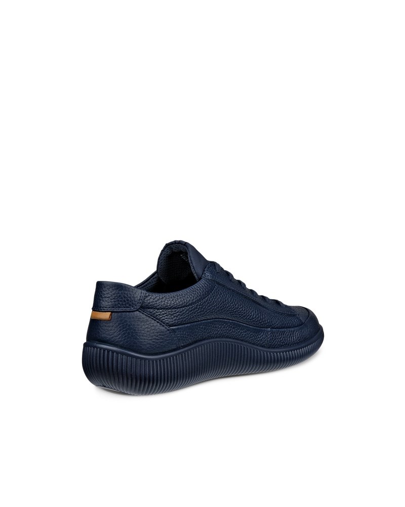 ECCO SOFT ZERO Herren Sneaker aus Nubukleder - Blau
