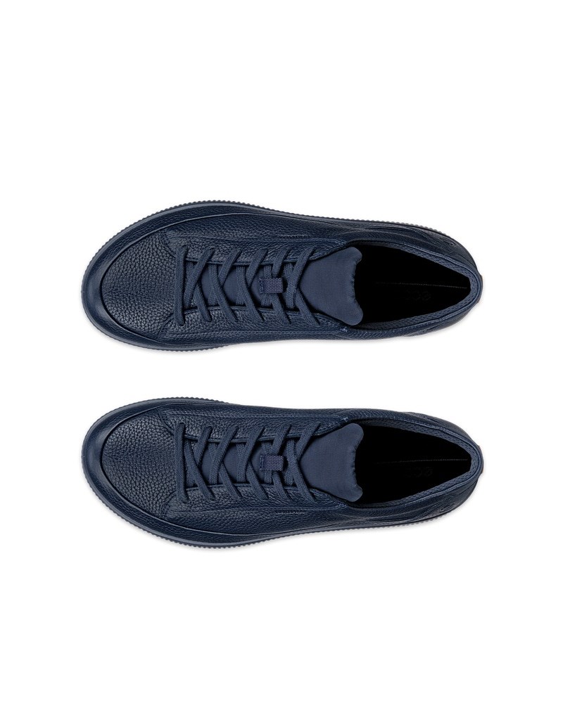 ECCO SOFT ZERO Herren Sneaker aus Nubukleder - Blau
