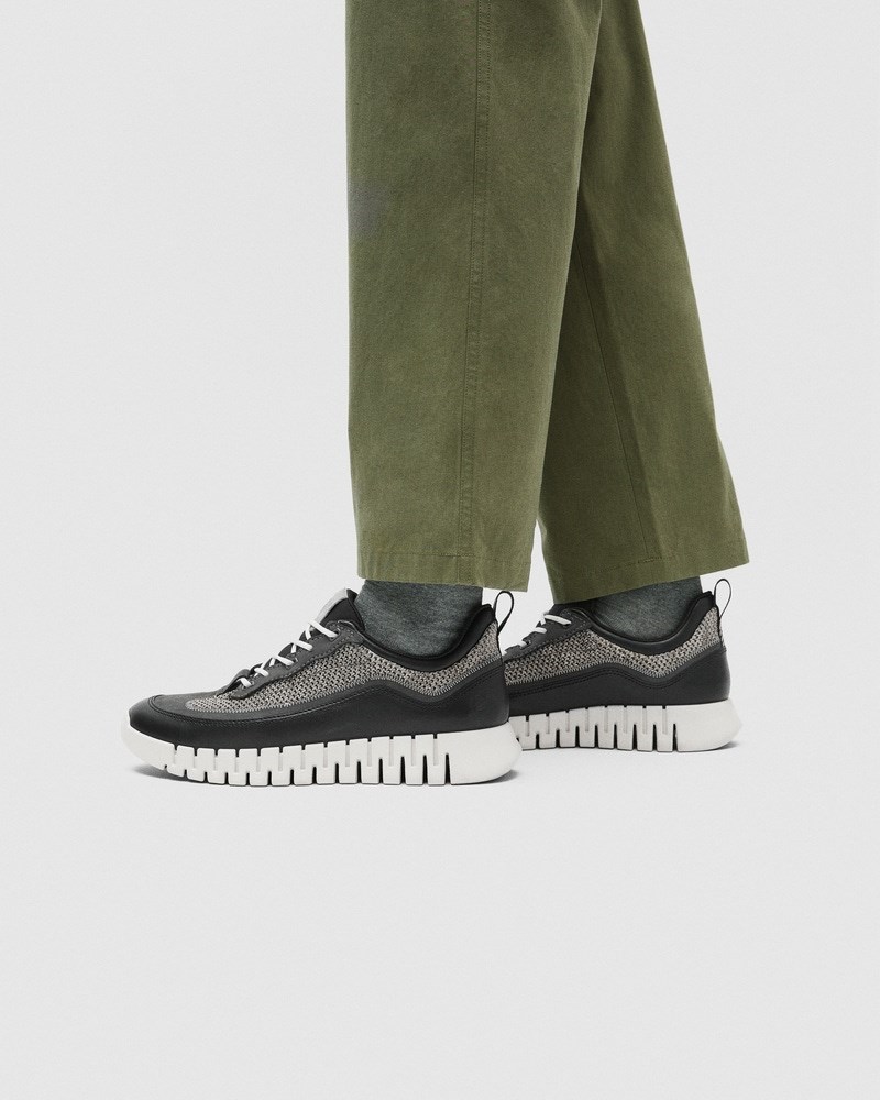 ECCO GRUUV Herren Ledersneaker - Schwarz