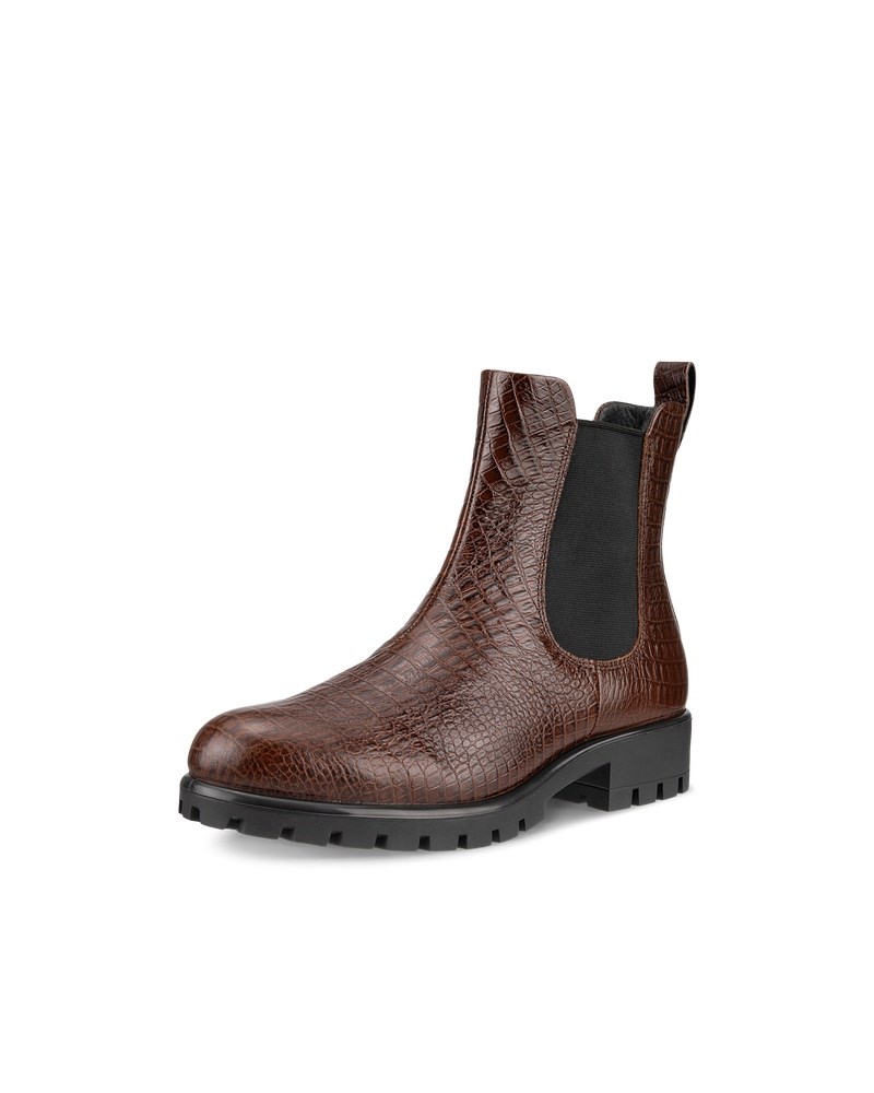 ECCO Modtray Damen Chelsea Boot aus Leder - Braun