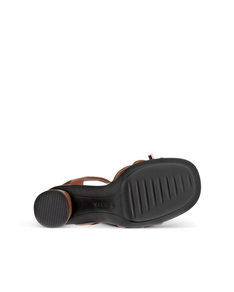 ECCO Sculpted Alba 65 Damen Ledersandale mit Absatz - Braun