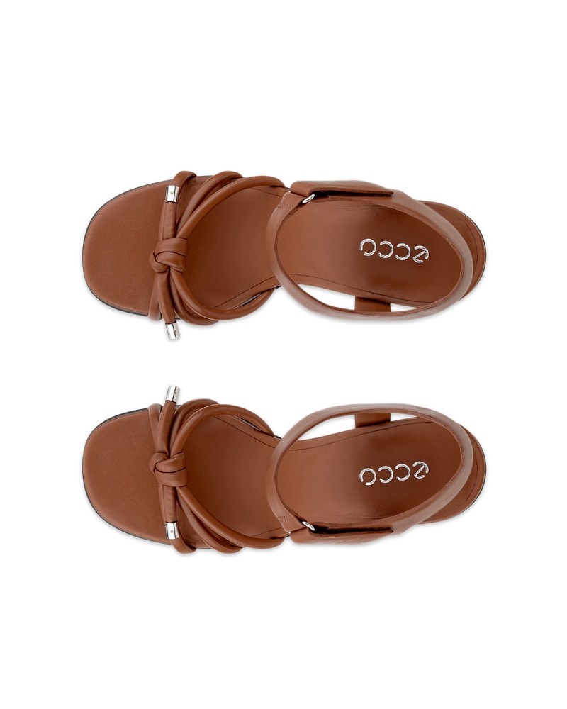 ECCO Sculpted Alba 65 Damen Ledersandale mit Absatz - Braun