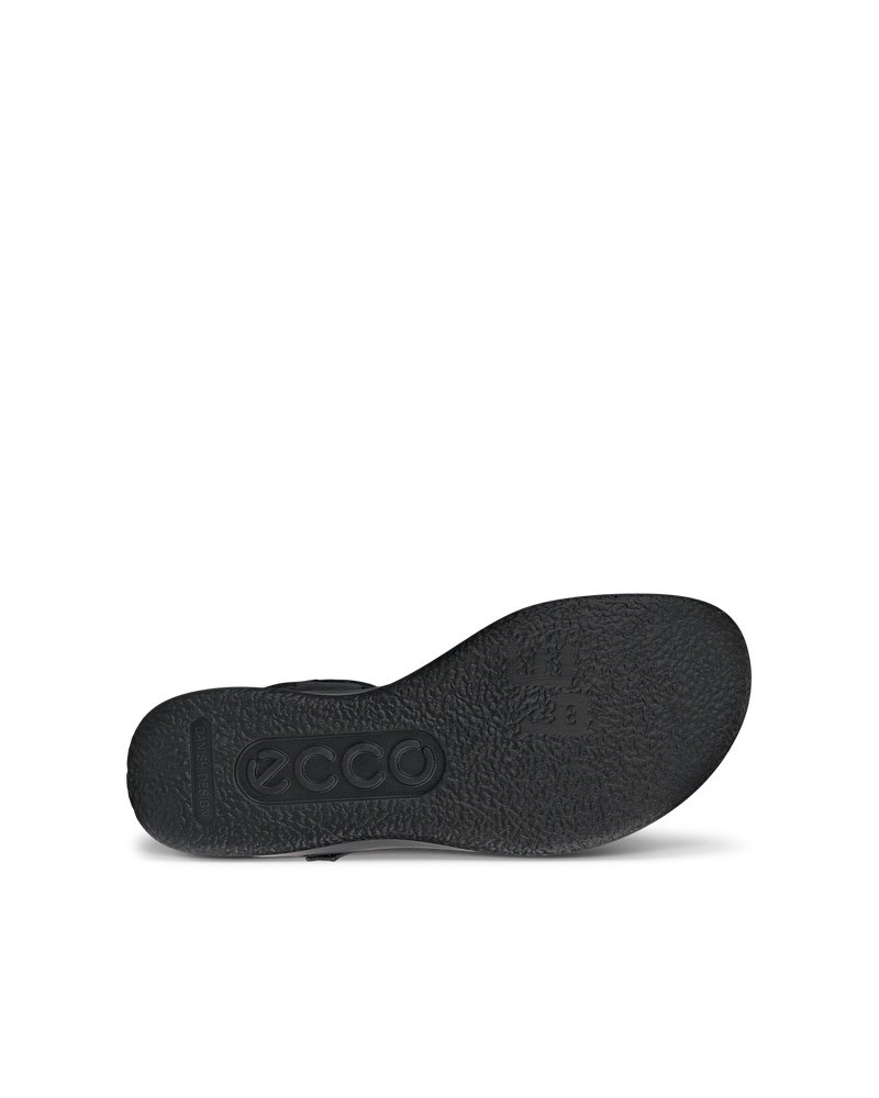 ECCO Flowt LX Damen Ledersandale mit Keilabsatz - Schwarz