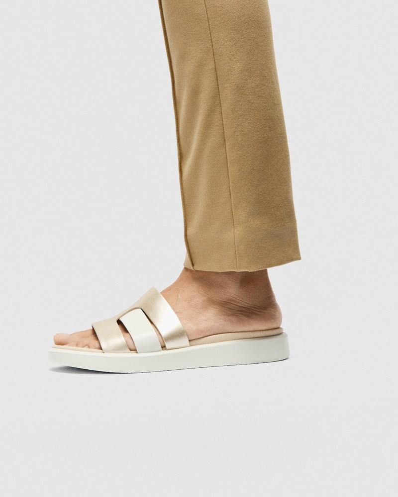 ECCO Flowt Damen Lederpantolette - Metallic