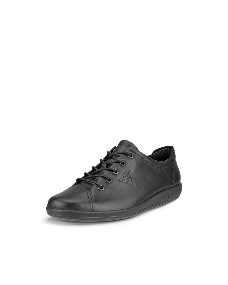 ECCO Soft 2.0 Damen Ledersneaker - Schwarz