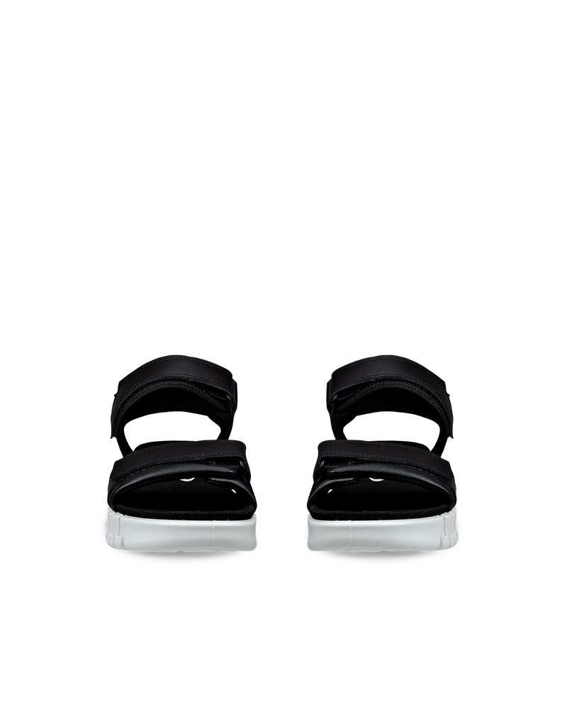 ECCO Gruuv Sol Damen Ledersandale mit Absatz - Schwarz