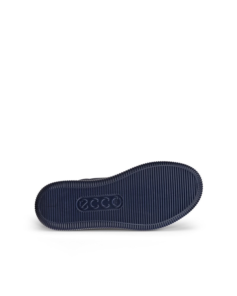 ECCO SOFT ZERO Damen Wasserdichte Halbhoher Stiefel aus Nubukleder - Blau