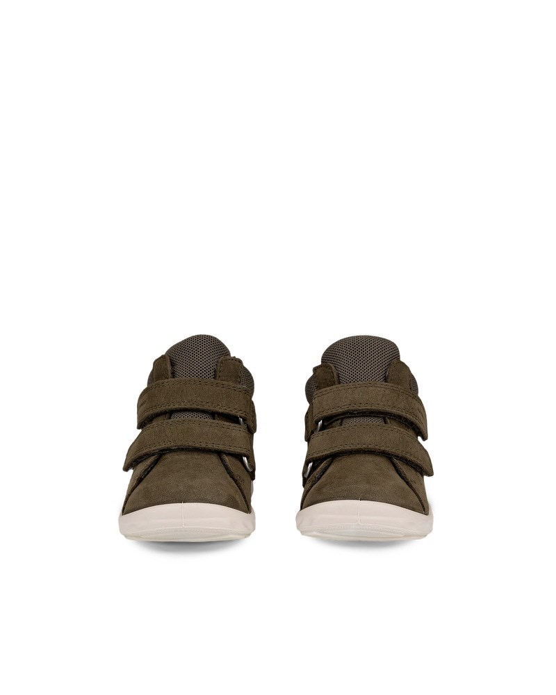ECCO SP.1 LITE INFANT Kinder Nubukneaker mit Klettverschluss - Grün