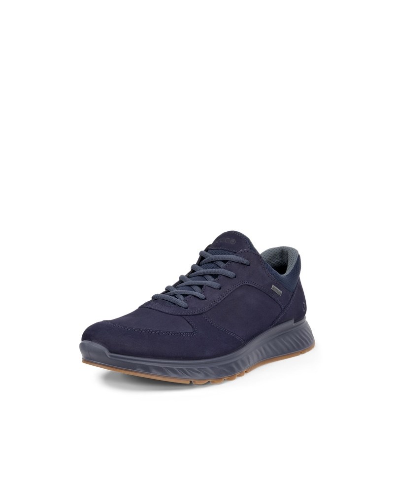 ECCO Exostride Herren Outdoor-Schuhe aus Nubukleder mit Gore-Tex - Blau