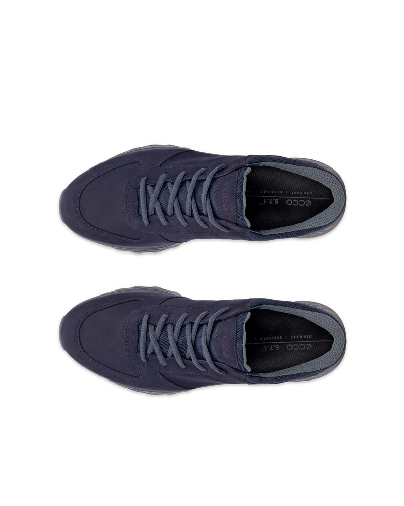 ECCO Exostride Herren Outdoor-Schuhe aus Nubukleder mit Gore-Tex - Blau