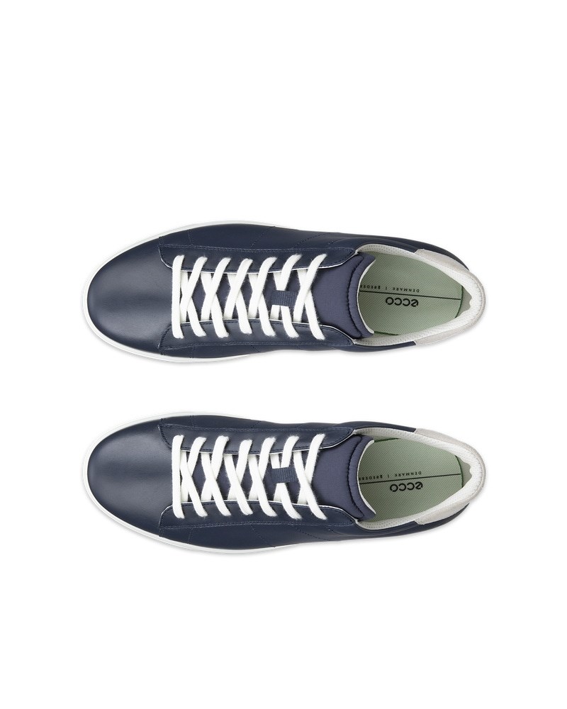 ECCO Street Lite Herren Ledersneaker - Blau