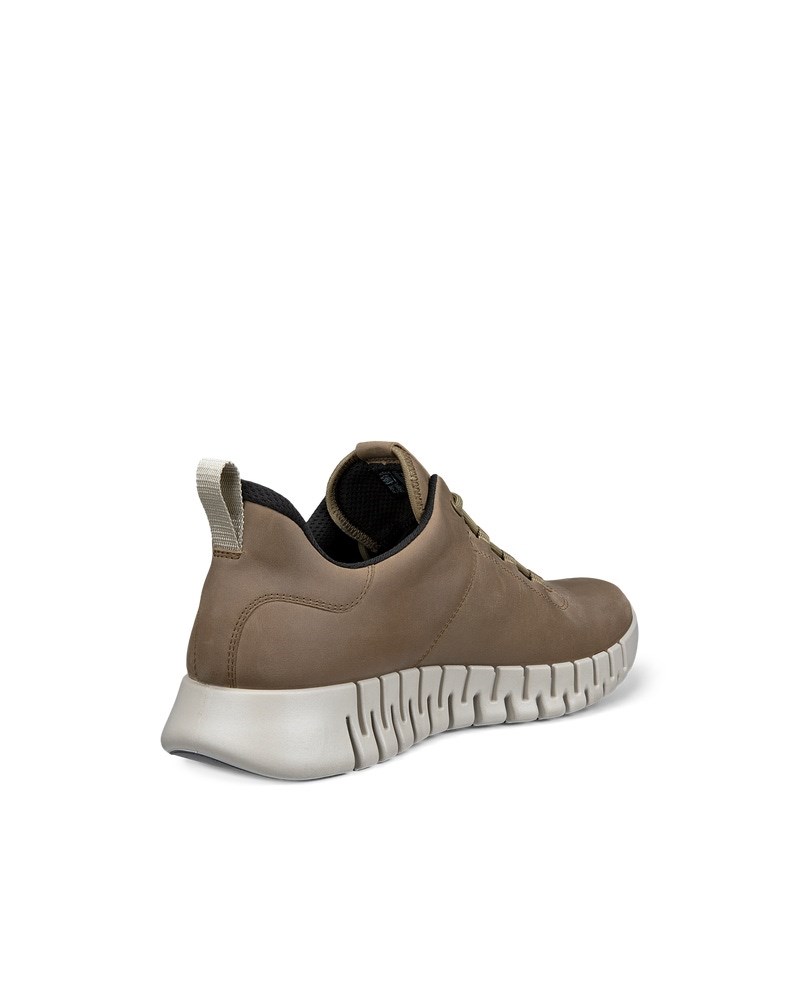 ECCO Gruuv Herren Sneaker aus Nubukleder mit Gore-Tex - Braun