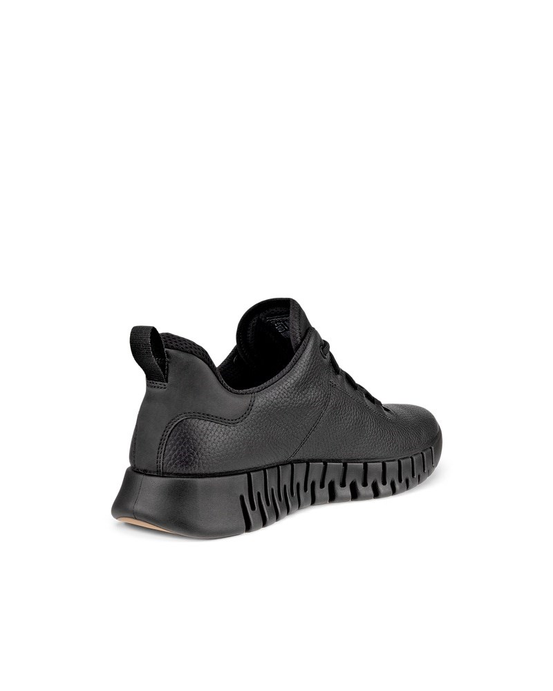 ECCO Gruuv Herren Ledersneaker mit Gore-Tex - Schwarz