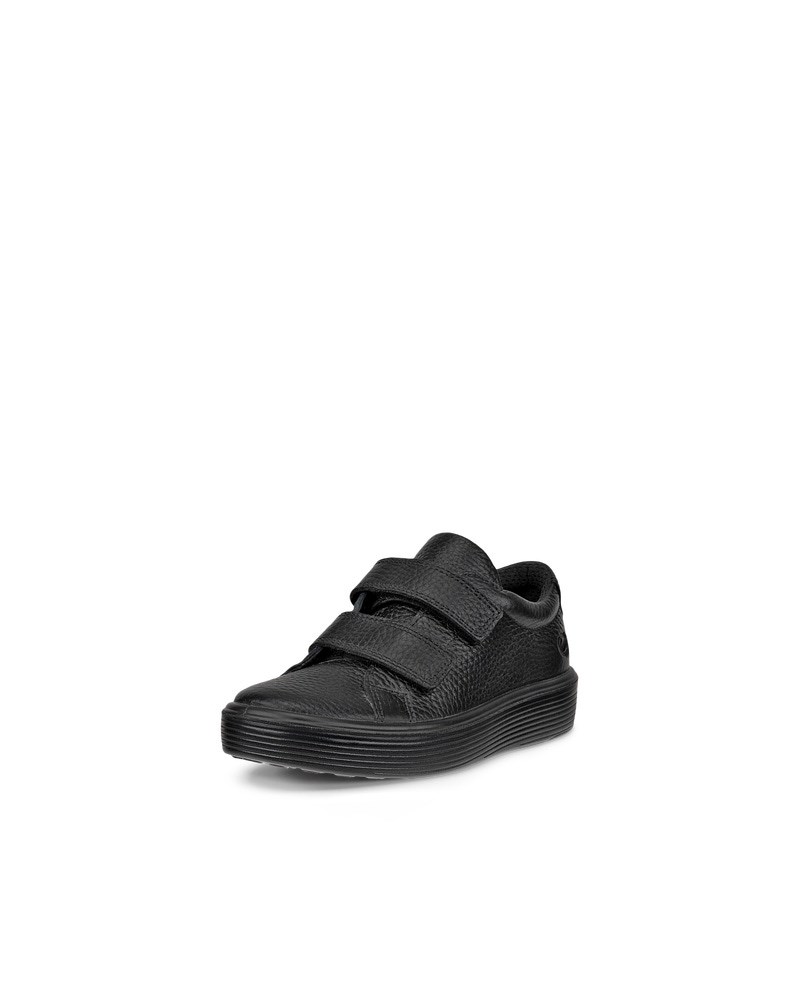 ECCO Soft 60 Kinder Ledersneaker - Schwarz